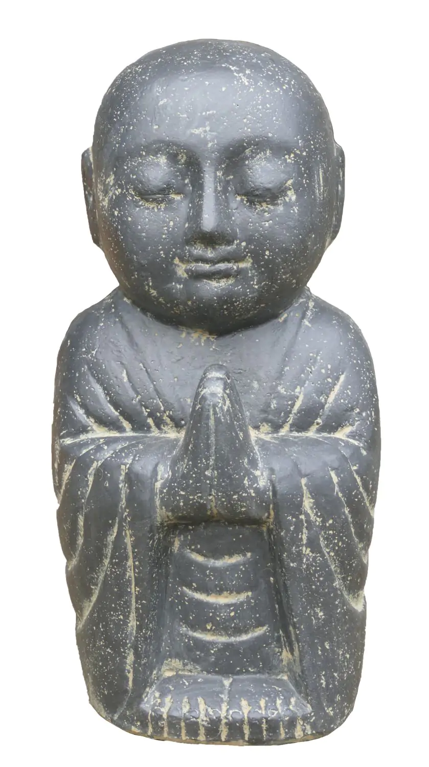  Product image 1 of the product “Monk standing, 52 cm Height | Cast stone, handcrafted & coloured ”